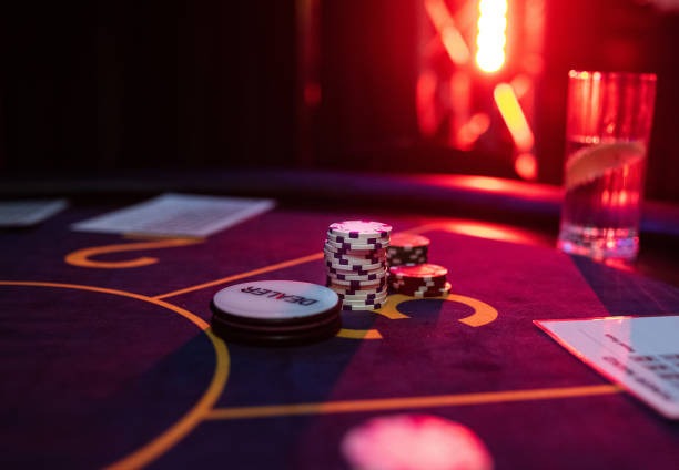 Live baccarat table with banker and player positions